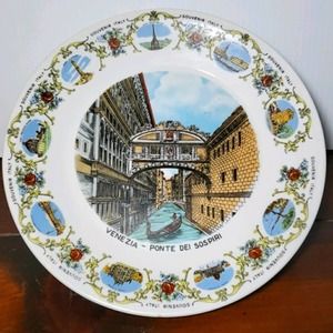 Richard Ginori Souvenir Italy Vintage Plate Venice Bridge of Sighs
